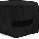 Covermates Classic Round Outdoor Fire Pit Cover All-Weather, Water-Resistant Heavy-Duty Viny with Mesh Vent, Elastic Hem for Patio Furniture Protection, Round 30DIAMETER x 18H, Black