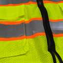 Reflective Mesh Safety Vest for Men Women with 5 Pockets and Zipper Front High Visibility Mesh Vest Hi Vis Construction Work Vest,Meets ANSI/ISEA Standards(EK175-Yellow-XL)