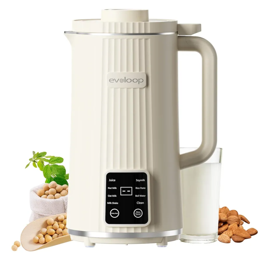 8 in 1 Automatic Nut Milk Maker, 40oz Plant Based Milk Machine for Homemade Almond, Oat, Coconut, Soy Milk & Non-Dairy Beverages with Delay Start/Self-Cleaning/Boil Water/Juice, Cream