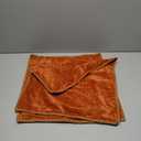 decorUhome Fall Chenille Soft Throw Pillow Covers 18x18 Set of 2, Farmhouse Velvet Neutral Decorative Euro Pillow Covers with Stitched Edge for Couch Sofa Bed Home Decor, Rust