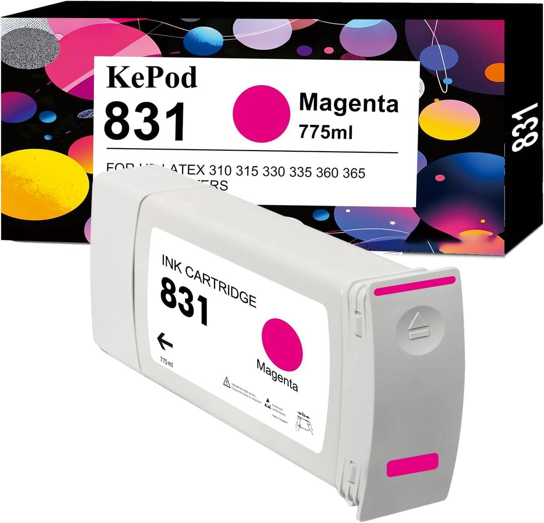 831 831A Ink Cartridge Magenta Replacement for 831M Latex Ink Cartridge for Latex 310 330 360 370 570 PrintersCZ684A
