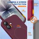 Miracase Magnetic for iPhone 17 Case, Compatible with MagSafe, Integrated Silicone Camera Control Cover, 3.0mm Thicken Shockproof Drop Protection Phone Case for 17,Wine Red