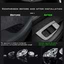 YHCDSEA Bling Rhinestone Bedazzled Crystal Trim Stickers for 2024-2026 Tesla Model 3 Highland/2025 2026 Model Y Juniper Accessories (Window Control)