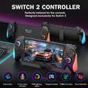 Saitake Switch 2 Controller, Ergonomically Designed Replacement for Switch 2 Pro Controller with 9-Axis Gyro, Native C-Key Chat Function, RGB Lighting, Turbo, Macros and Other Features