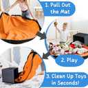XL Toy Storage Organizer with Play Mat - Storage Bag/Box for Kids, Boys, Girls, Nursery, Playroom - Basket for Building Bricks/Blocks - Collapsible Fabric Cube Bin, 13"x13"x15", Extra Large