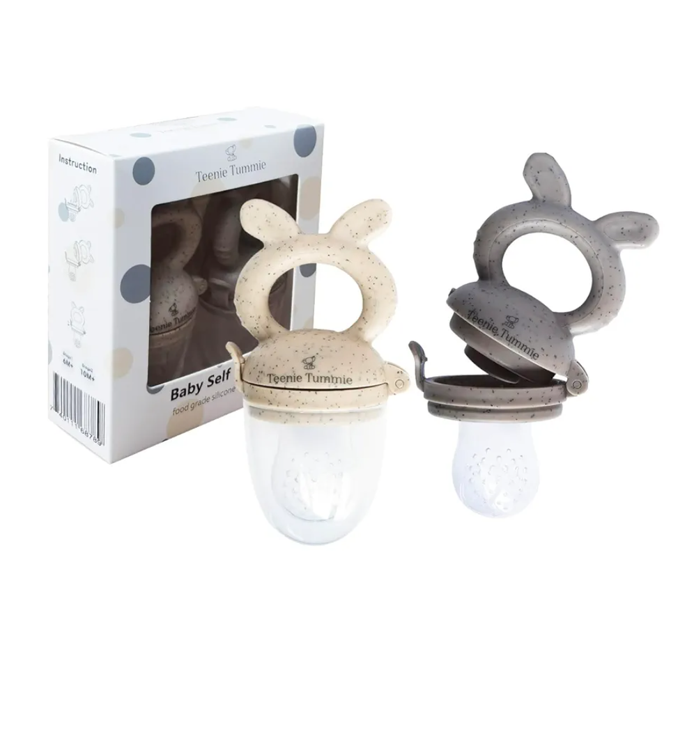 Teenie Tummie Baby Self Feeder Food Grade Silicone Baby Feeder, 2 Packs