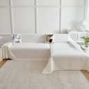 Waterproof Sectional Couch Covers,L Shaped Couch Covers for Pets Washable Sofa Covers for Dogs Sofa SlipCover for Sectional Couches Protector Covers for Living Room (71" x 102" + 71" x 110", Beige)