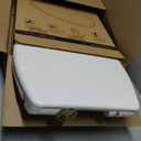 LUXE TS1008E Elongated Comfort Fit Toilet Seat with Slow Close, Quick Release Hinges, and Non-Slip Bumpers (White)