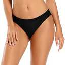 voenxe Women Bikini Underwear,Seamless Breathable Ladies Panties,No Show Comfortable Briefs Undies,Invisible Hipster,5-Pack (Black, M)