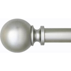 Easy Install No Drill Curtain Rod Set 72-144", Nickel