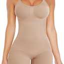 VVX Shorts Bodysuit for Women Tummy Control Shapewear Seamless Sexy Butt Lifting Workout Bodycon One Piece Short Jumpsuit (X-Large-XX-Large, B-1 Pack-nude)