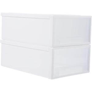 2Pcs Transparent Stackable Shoe Storage Organizer with Lids Plastic Containers for Shoes Closet Organizer Storage Boxes for Easy Access and Organization