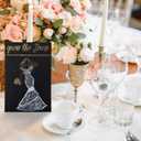 Bridal Shower Games - 50Pcs Guess The Dress Bridal Shower Game for Guests - Black Gold Fun Cute Wedding Decorations Party Supplies Games Ideas