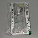 2Pcs for U.S. Air Force License Plate Frames  Silver Aluminum License Plate for Veteran United States Air Force Veteran USAF License Plate Holder