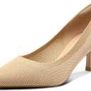 mysoft Women's Kitten Heels Closed Toe Pumps Wedding Dress Shoes | Low Heel 2" Pumps, Perfect for Wedding, Party, and Formal Occasions, Four Seasons Classic Versatile, Size 6