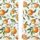 Artoid Mode Fruit Orange Summer Kitchen Towels Dish Towels, 18x26 Inch Farmhouse Flowers Decoration Hand Towels Set of 2