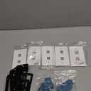 5 Pack Ethernet Wall Plate 2 Port Cat6 Outlet Jack RJ45 Keystone Coupler Female to Female 2Port with Low Voltage Mounting Bracket Network Cables Inline Wires Connector Double Blue