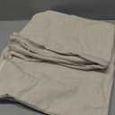 Decorative Linen Throw Pillow Covers 26x26 Set of 2 Solid handcrafted Striped Cushion Covers for Bed Soft Modern Farmhouse Neutral Pillowcase for Couch Bedroom Living Room Home Decor(Natural Beige)