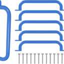 ESPETS 6 Pieces 17 Inch Blue Metal Safety Handles for Playground Equipment - Outdoor Kids Swing Set Accessories Grab Handles, Playset Hand Grips, Indoor Kids Monkey Bars for Play Structure