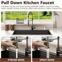 30x18 Drop in Kitchen Sink with Faucet & Accessories, Black Stainless Steel Workstation Sink, 16 Gauge Single Bowl Top Mount, Deep Bowl Design, Modern Kitchen & Commercial Use, 30*18in
