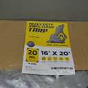 Seal Skin Covers 16-ft x 20-ft White Waterproof Commercial Vinyl 20-mil Tarp, Clear