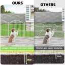 Decorative Garden Fence 24in (H) x20ft (L), 10 Pack No Dig Fence Animal Barrier for Dog, Arched Flower Bed Edging, Wire Border Panel Fencing for Yard Patio Outdoor Decor White