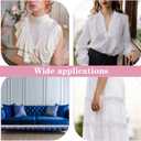 39 In/10 M White Lace Ruffle Ribbon, Double Layer 2 in /5 cm Wide Lace, Ruffle Ribbon Gathered Tulle Edging, White Laces for DIY Sewing Crafts, Dress Embellishments, Gift Wrapping