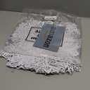 Havawish 56 Pcs Snowflake Placemats Christmas Disposable Place Mats Winter Table Decorations Round Snow Flake Table Mats Christmas Table Decorative for Holiday Festival Dining Tableware