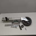 8" Spoke Wheel Trailer Jack, 10" Vertical Movement, 1500 lbs, for RV, Boat, Trailer and More, Silver