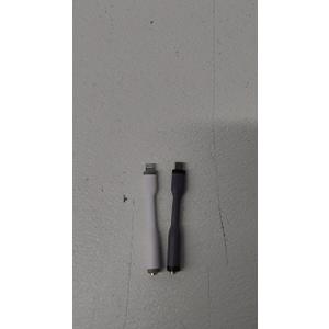 Acoustix Rugged Audio Adapter, Pack Of 2 (White Lightning, Black Type C)