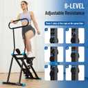 HXD-ERGO Stair Stepper for Home, New Version 6 Adjustable Resistance Vertical Climber Cardio Exercise Machine, Folding Stair Climber for Full Body Workout with Adjustable Handlebar