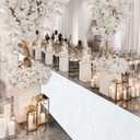 MODFUNS White Wedding Aisle Runner Outdoor Velvet Aisle Runner for Wedding Ceremony 4FTx20FT Carpet Runner with Carpet Tapes Bride Floor Carpet Runner Decorated Aisle Runway for Prom Party Beach
