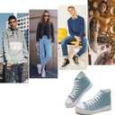 hash bubbie High Top Sneakers for Women Classic High Tops Canvas Shoes Lace up Women's Fashion Sneaker(Turquoise,US8.5W/US6.5M)