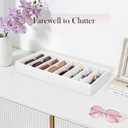 Velvet Sunglass Organizer Tray, Stackable Glasses Case for Drawer, Eyeglasses Watches Jewelry Display Holder Women Men