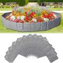 Garden Edging Border NO DIG, 32FT Landscaping Border Edging for Flower Bed Edging Borders, Interlocking Yard Lawn Edging for Flower Bed (Gray, 40 PCS)