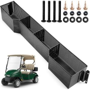 Roykaw Golf Cart Front Inner Basket Dash Storage/Tray Organizer Rack for EZGO TXT 1994-Up G&E Golf Cart, One Piece Solid Design and Large Storage Room