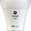 GE Refresh LED Light Bulbs, 10 Watts (60 Watt Eqv) Daylight HD Light, A19 Standard Bulbs (4 Pack)