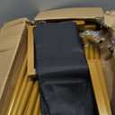 8.2FT x 8FT Backdrop Stand Heavy Duty with Base, Gold Portable Adjustable Pipe and Drape Backdrop Stand Kit, Over The Table Rod Stand with Clamps, Square Metal Arch Party Frame for Birthday Decor