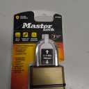 Master Lock Combination Lock, Heavy Duty Weatherproof Padlock, Resettable for Outdoor Use, Brass Finish, M175XDLF (1.2 x 2 x 3.87 inches (1 Pack))