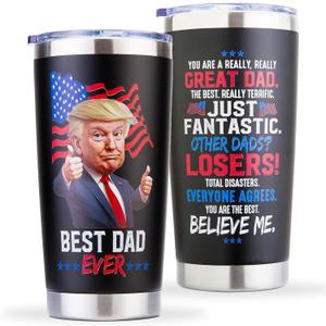 Gifts for Dad Birthday, Christmas, Fathers Day - Cool Dad Birthday Gift, Gift Ideas for Dads from Son - 20oz Insulated Cup Tumbler Mug, Stainless Steel