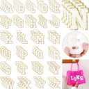 Self-Adhesive Chenille Letters Patches: NICEVINYL 104PCS White Preppy Letter Patches Stickers for Clothing Backpacks - Embroidered Cheille Initial Patch for DIY Decor