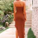 PRETTYGARDEN Summer Wedding Guest Dresses for Women 2026 Spring Cocktail Prom Graduation Bodycon Backless Elegant Midi Dress (M)