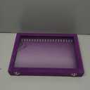 Jenseits Necklace Holder Jewelry Organizer Box, Dustproof Velvet Necklace Tray Jewelry Display With Clear Lid, Preppy Jewelry Holder, Long Necklaces Pendants Organizer, Gifts For Women Girls - Purple