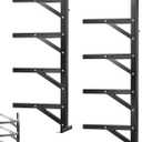 Briwooody 2 Pack 4 Layer Shipping Container Shelving Accessories Adjustable Heavy Steel Cargo Trailer Shelving Capacity up to 1600 Lbs Hanging Shelf Brackets for Heavy Duty Trailer Containers