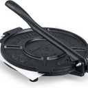 COOKAMP 6.5 Inch Cast Iron Tortilla Press, Tortilla Maker With 10 Pcs Parchment Paper, Heavy Duty Tortillera Pataconera, Flour Tortilla Press