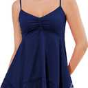 TAIPOVE Lace Camisole Tops for Women Peplum Spaghetti Strap Tank Baby Doll V Neck Sleeveless Cami Going Out Shirts (XX-Large)