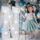 Marquee Letters 3 Feet Tall, Cool White Light Up Letters N, Large Marquee N for Birthday Anniversary Graduation Party Decoration, Marry Me Light Up Sign for Wedding DIY Kits
