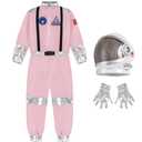 Spooktacular Creations Halloween Astronaut Costume for Kids, Unisex Blue Astronaut Outfit Set with Helmet, Toddler Pilot Jumpsuit for Halloween Costume Dress-Up Party (Small, 5-7 yrs)