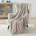 Bedsure GentleSoft Fleece Throw Blanket for Couch Oxford Tan - Lightweight Plush Fuzzy Cozy Soft Blankets and Throws for Sofa, 50x60 inches