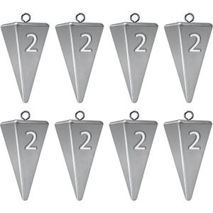 Pyramid Sinkers Fishing Weights, Saltwater Fishing Sinkers for Surf Fishing Gear Tackle - 2oz